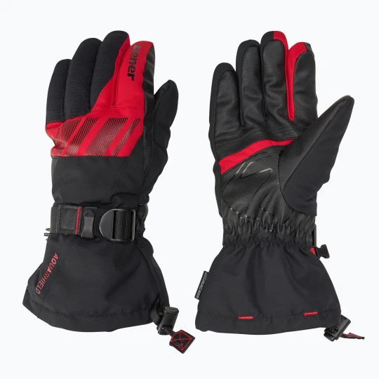 Zdjęcie produktu Rękawice narciarskie męskie ZIENER Ghalion Aquashield black / red salsa
