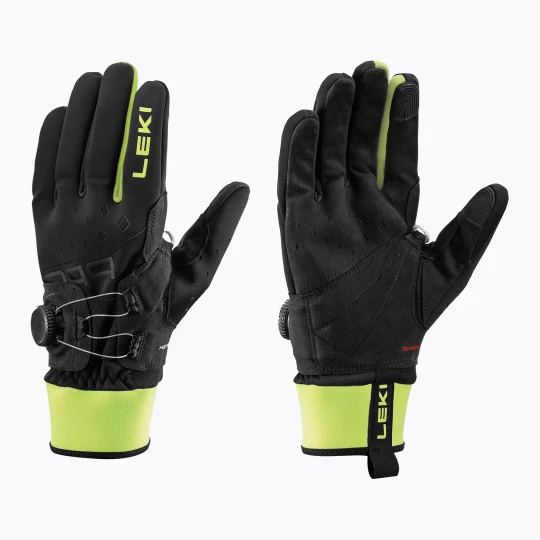 Zdjęcie produktu Rękawiczki narciarskie LEKI PRC Boa Shark black/neon yellow