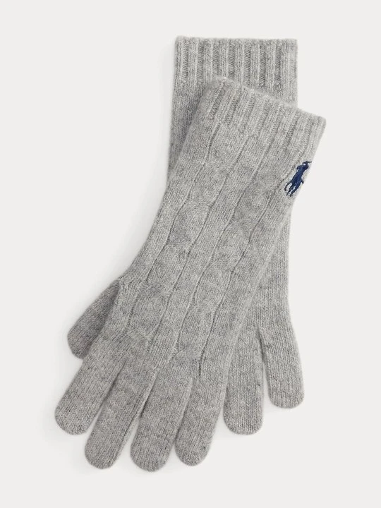 Zdjęcie produktu Rękawiczki pięciopalcowe Polo Ralph Lauren szary
