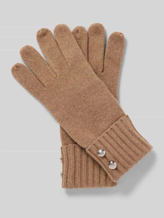 Zdjęcie produktu Rękawiczki z detalem z logo Lauren Ralph Lauren Camel