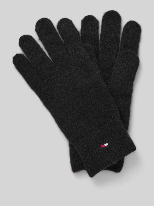 Zdjęcie produktu Rękawiczki z dodatkiem wełny Tommy Hilfiger Czarny