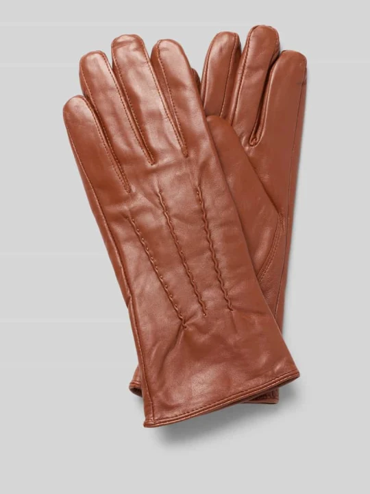 Zdjęcie produktu Rękawiczki z imitacji skóry FI.NE Koniakowy
