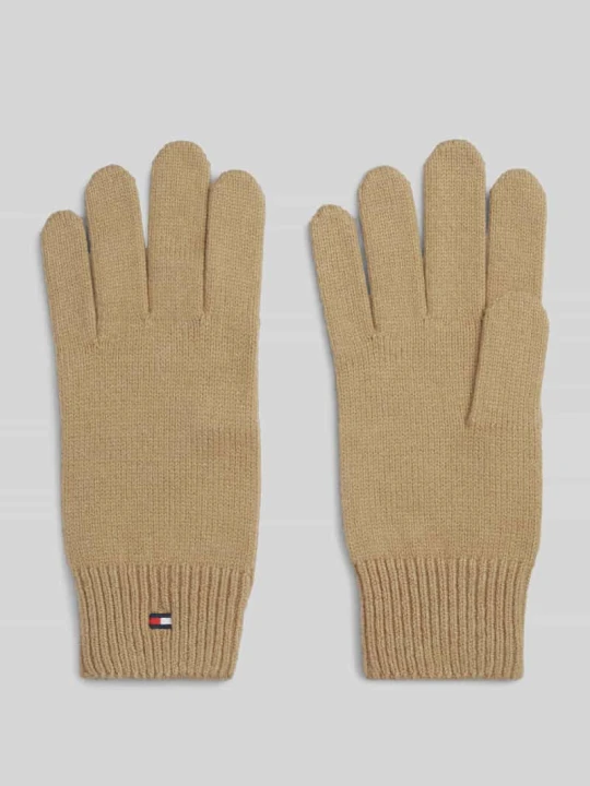 Zdjęcie produktu Rękawiczki z mieszanki bawełny z dodatkiem wełny Tommy Hilfiger Beżowy