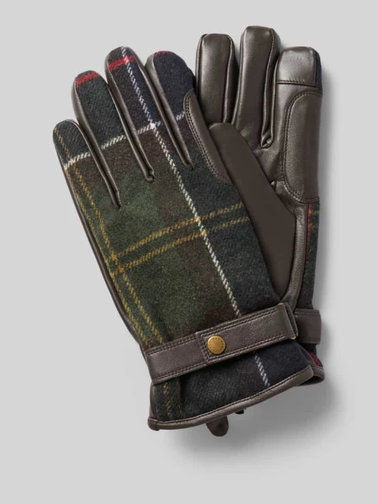 Zdjęcie produktu Rękawiczki ze skóry bydlęcej Barbour Khaki