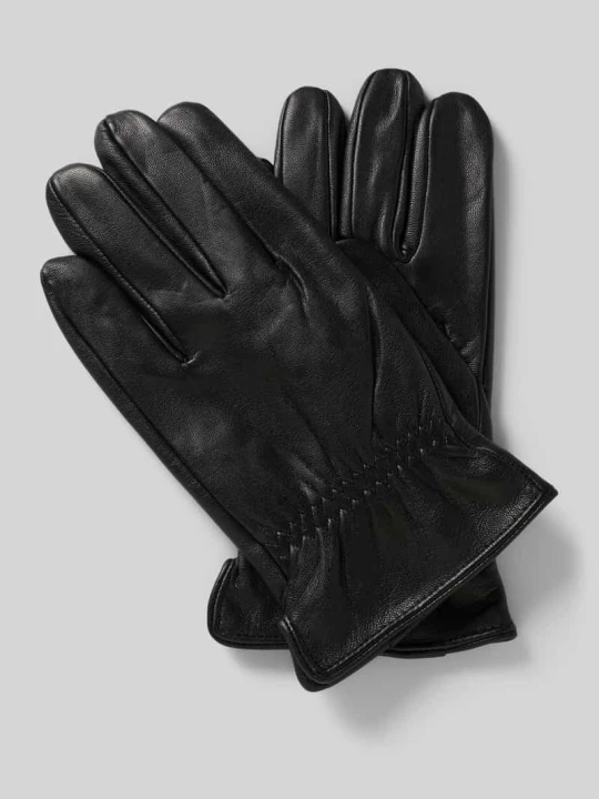 Zdjęcie produktu Rękawiczki ze skóry model ‘NAPPA GLOVE’ EEM Czarny