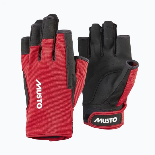 Zdjęcie produktu Rękawiczki żeglarskie Musto Essential Sailing Short Finger 2.0 true red Czarny