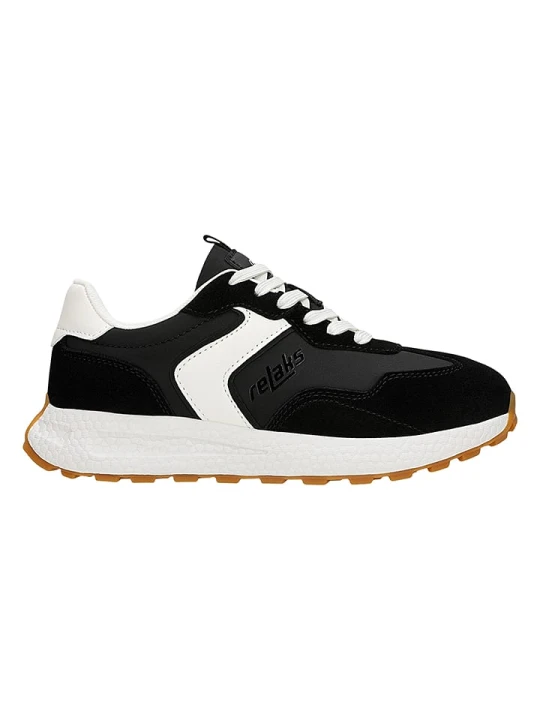 Zdjęcie produktu Relaks Skórzane sneakersy w kolorze biało-czarnym rozmiar: 37