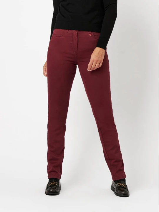 Zdjęcie produktu Relaxed by TONI Dżinsy - Slim fit - w kolorze bordowym rozmiar: 42K