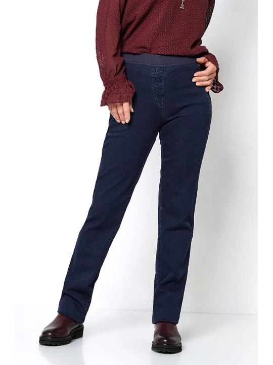 Zdjęcie produktu Relaxed by TONI Jegginsy - Slim fit - w kolorze granatowym rozmiar: 18