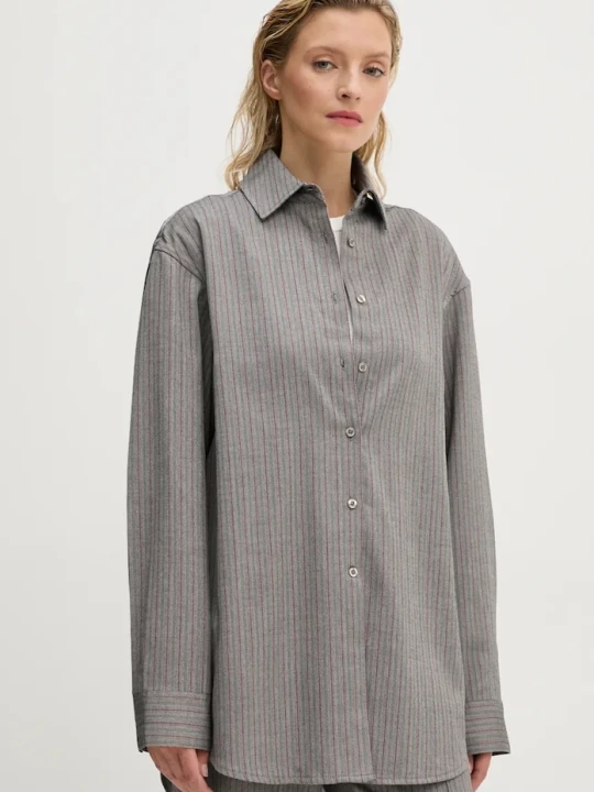 Zdjęcie produktu Remain koszula Herringbone Overshirt szary