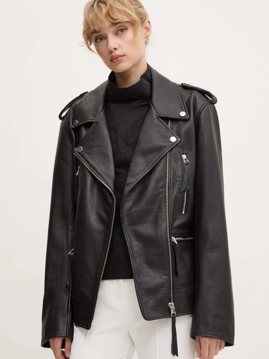 Zdjęcie produktu Remain ramoneska skórzana Biker Leather Jacket czarny