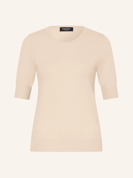 Zdjęcie produktu Repeat Dzianinowa Koszulka Z Kaszmiru beige