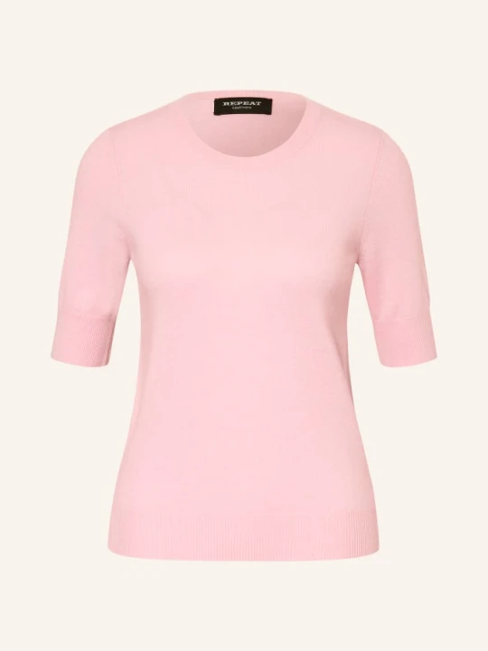 Zdjęcie produktu Repeat Dzianinowa Koszulka Z Kaszmiru rosa RÓŻOWY