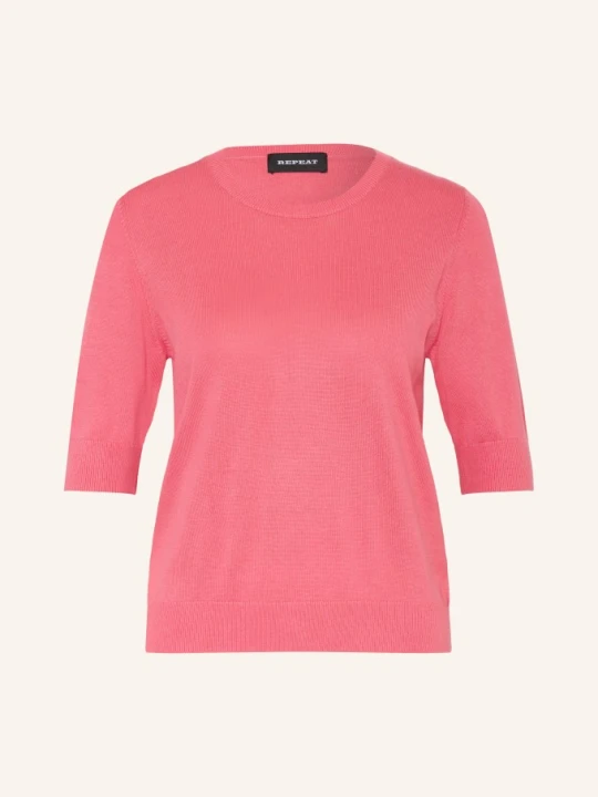 Zdjęcie produktu Repeat Koszulka Z Dzianiny pink JASNOCZERWONY