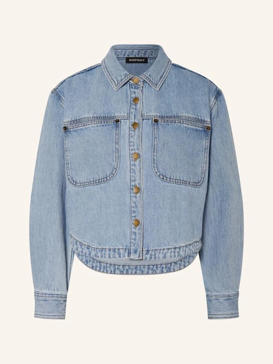 Zdjęcie produktu Repeat Krótka Kurtka Jeansowa blau JASNONIEBIESKI