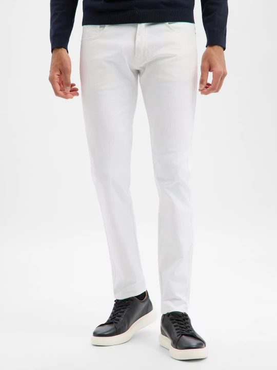 Zdjęcie produktu Replay Dżinsy slim fit - Anbass Mężczyźni Bawełna biały