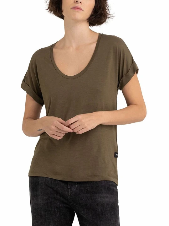 Zdjęcie produktu Replay Koszulka w kolorze khaki rozmiar: M