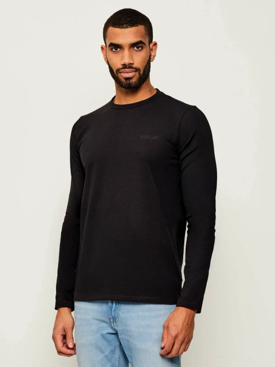 Zdjęcie produktu Replay Longsleeve | Regular Fit | stretch czarny