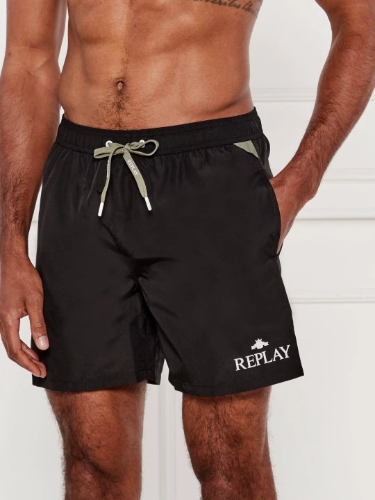 Zdjęcie produktu Replay Szorty kąpielowe | Regular Fit czarny