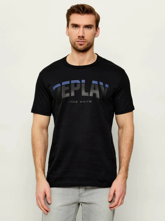 Zdjęcie produktu Replay T-shirt | Regular Fit czarny