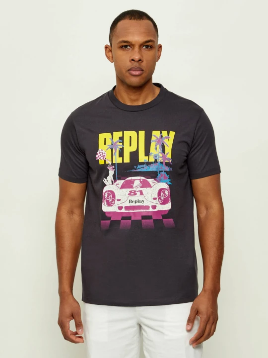 Zdjęcie produktu Replay T-shirt | Regular Fit czarny