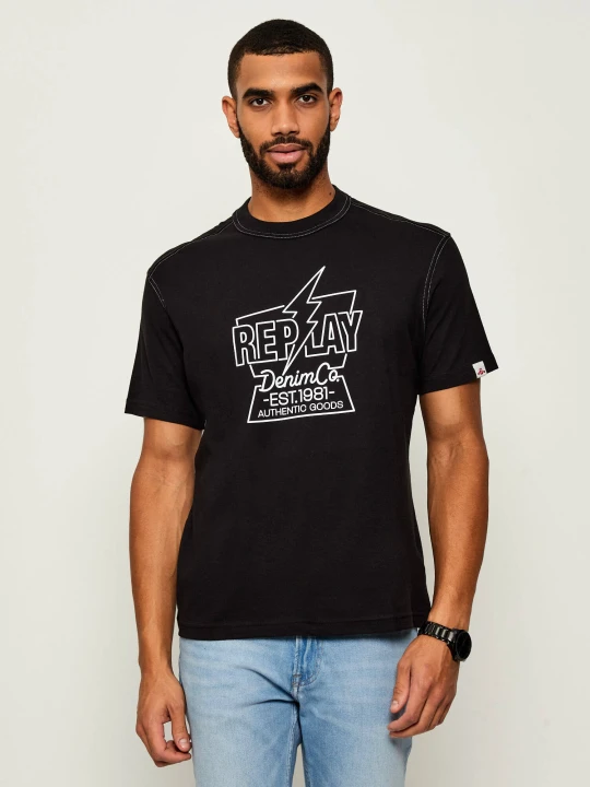 Zdjęcie produktu Replay T-shirt | Regular Fit czarny