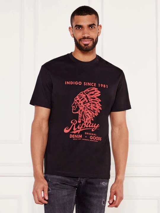 Zdjęcie produktu Replay T-shirt | Regular Fit czarny
