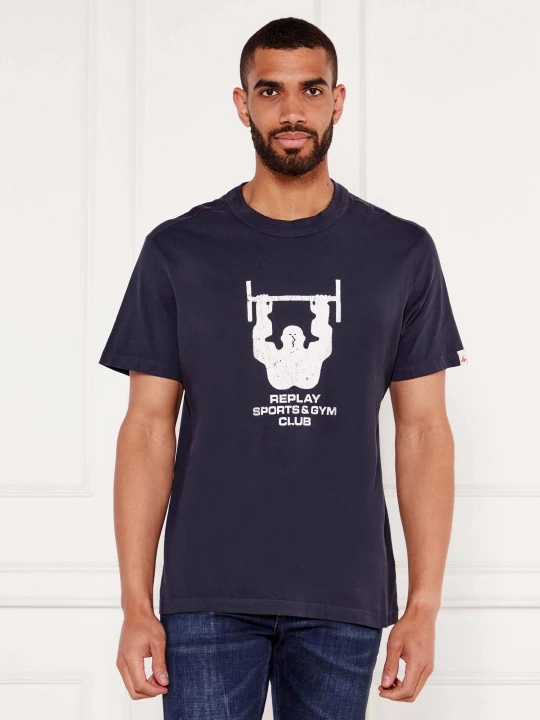 Zdjęcie produktu Replay T-shirt | Regular Fit granatowy