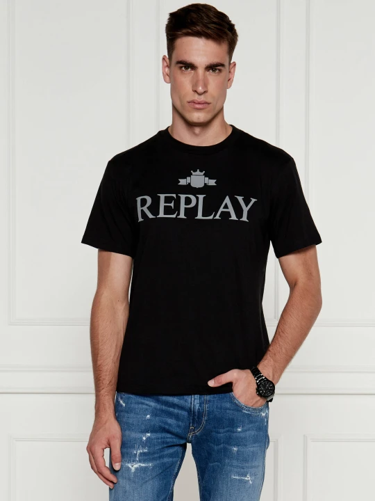 Zdjęcie produktu Replay T-shirt | Regular Fit czarny