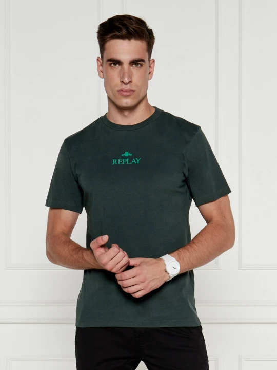 Zdjęcie produktu Replay T-shirt | Regular Fit butelkowa zieleń
