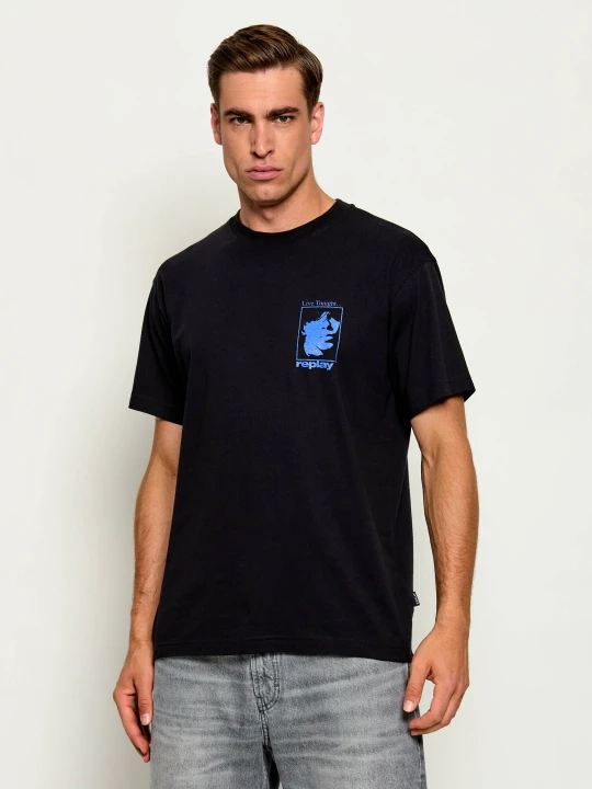 Zdjęcie produktu Replay T-shirt | Regular Fit czarny