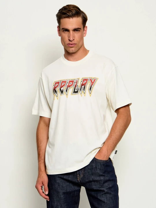 Zdjęcie produktu Replay T-shirt | Regular Fit kremowy