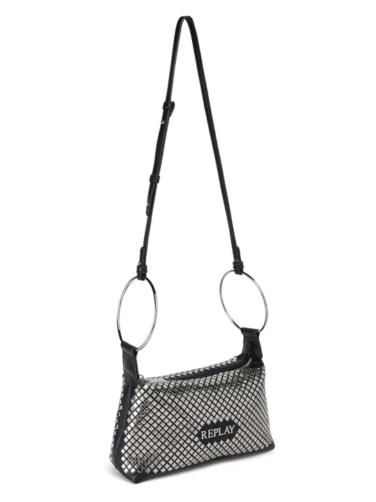 Zdjęcie produktu Replay Torebka w kolorze srebrno-czarnym - 26 x 15 x 9 cm rozmiar: onesize