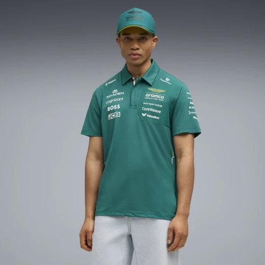 Zdjęcie produktu Replika koszulki polo unisex PUMA × ASTON MARTIN ARAMCO F1® TEAM, Akcesoria, Zielony