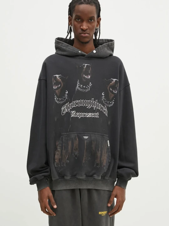 Zdjęcie produktu Represent Thoroughbred Hoodie bluza z kapturem bawełniana męska