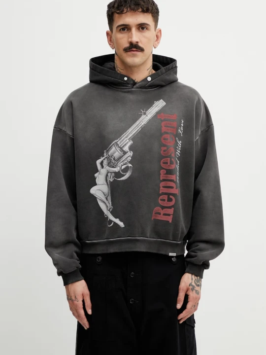 Zdjęcie produktu Represent LOADED WITH LOVE bluza z kapturem męska bawełniana