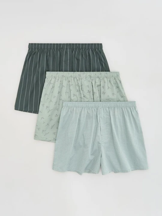 Zdjęcie produktu Reserved - 3 pack bokserek Loose - zielony