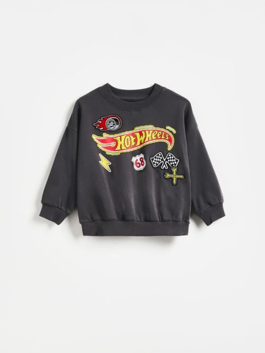Zdjęcie produktu Reserved - Bawełniana bluza Hot Wheels - ciemnoszary