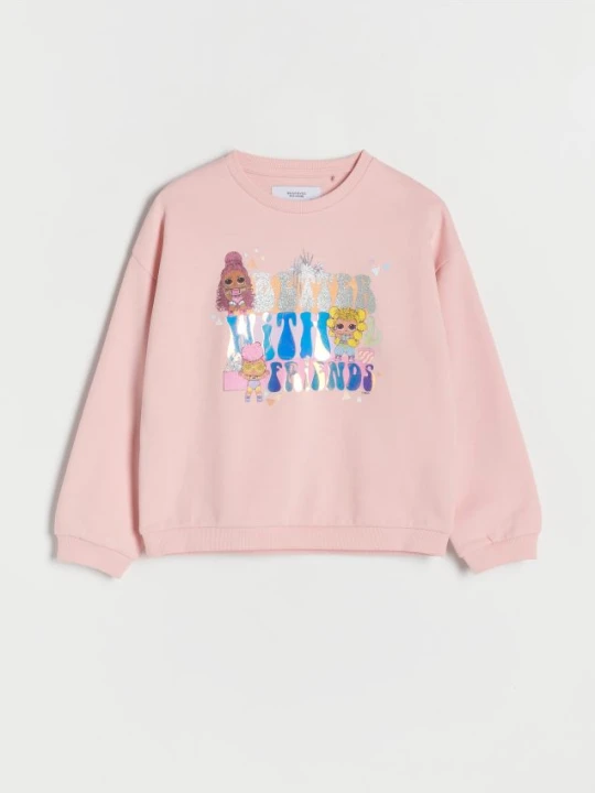 Zdjęcie produktu Reserved - Bawełniana bluza L.O.L. Surprise - pastelowy róż