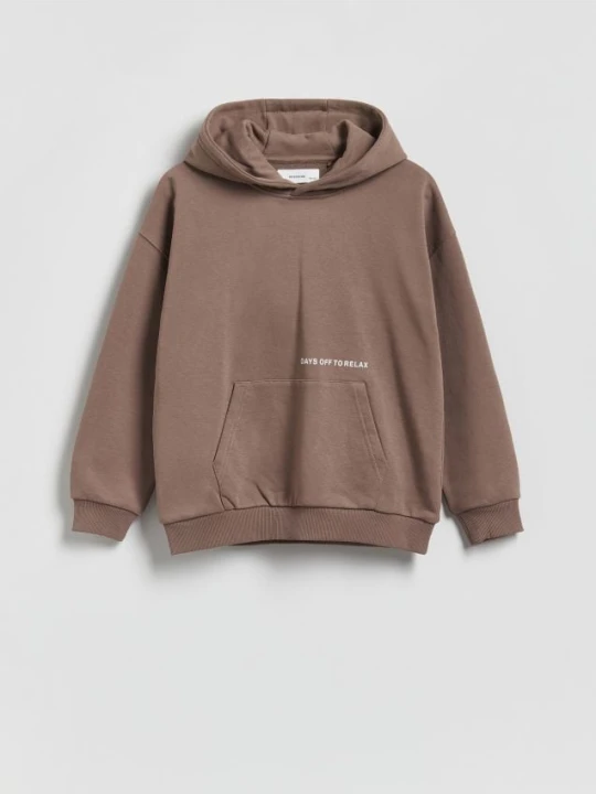 Zdjęcie produktu Reserved - Bawełniana bluza oversize - brązowy