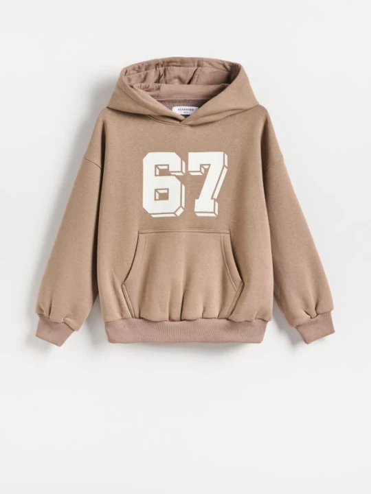 Zdjęcie produktu Reserved - Bawełniana bluza oversize - brązowy