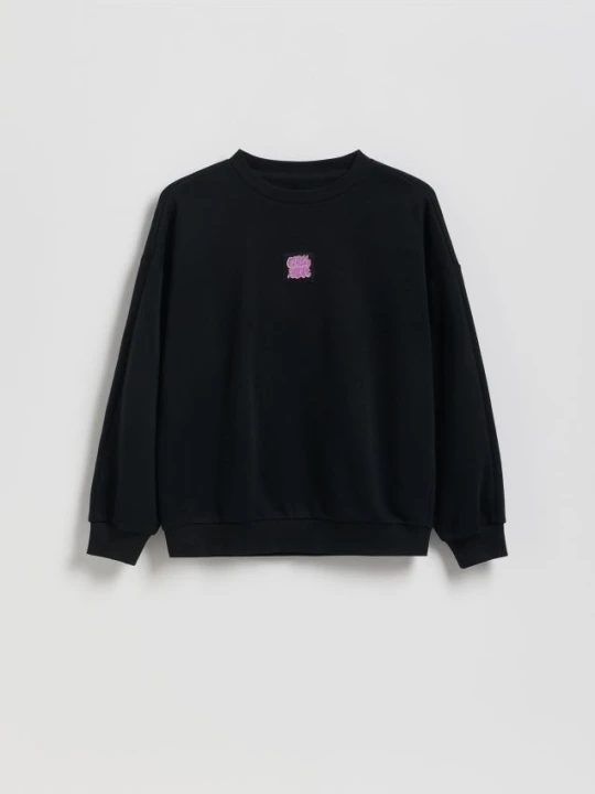 Zdjęcie produktu Reserved - Bawełniana bluza oversize - czarny