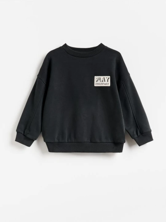 Zdjęcie produktu Reserved - Bawełniana bluza oversize - czarny