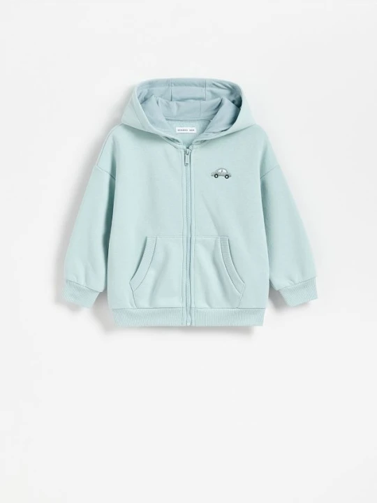 Zdjęcie produktu Reserved - Bawełniana bluza oversize - jasnozielony