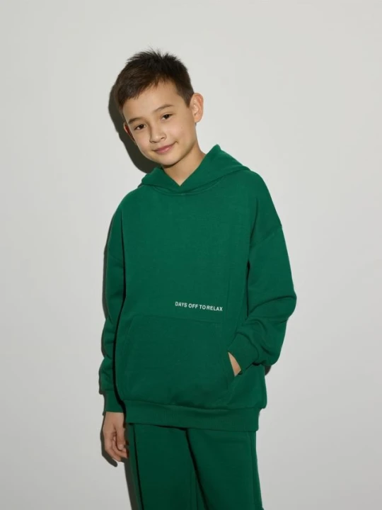 Zdjęcie produktu Reserved - Bawełniana bluza oversize - zielony