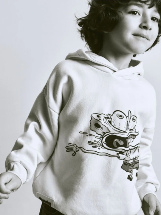 Zdjęcie produktu Reserved - Bawełniana bluza SpongeBob - jasnoszary