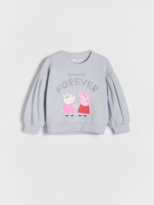 Zdjęcie produktu Reserved - Bawełniana bluza Świnka Peppa - jasnoniebieski