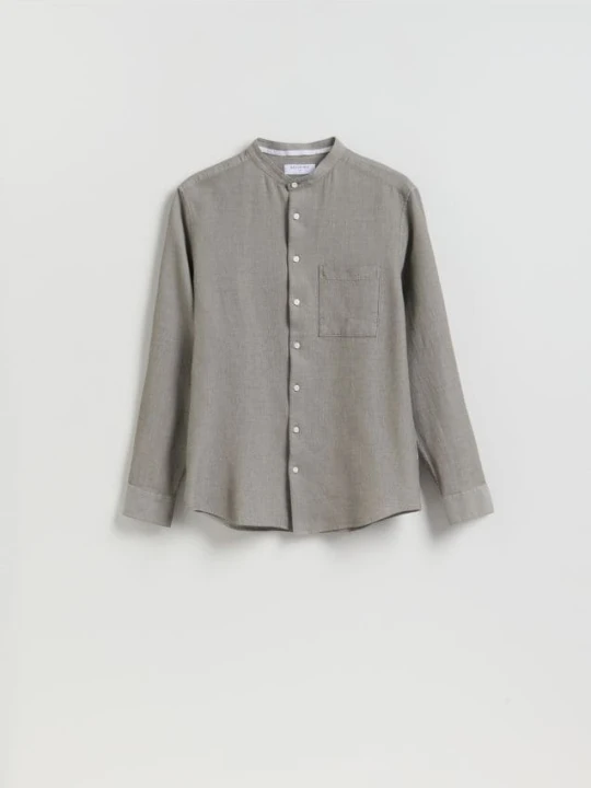 Zdjęcie produktu Reserved - Bawełniana koszula slim fit - ciemnoszary