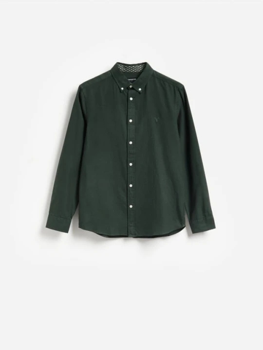 Zdjęcie produktu Reserved - Bawełniana koszula slim fit - zielony