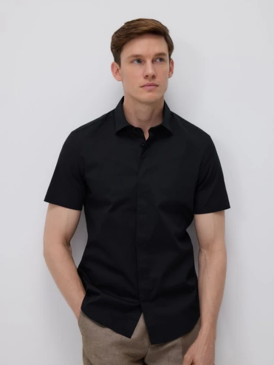 Zdjęcie produktu Reserved - Bawełniana koszula super slim fit - czarny